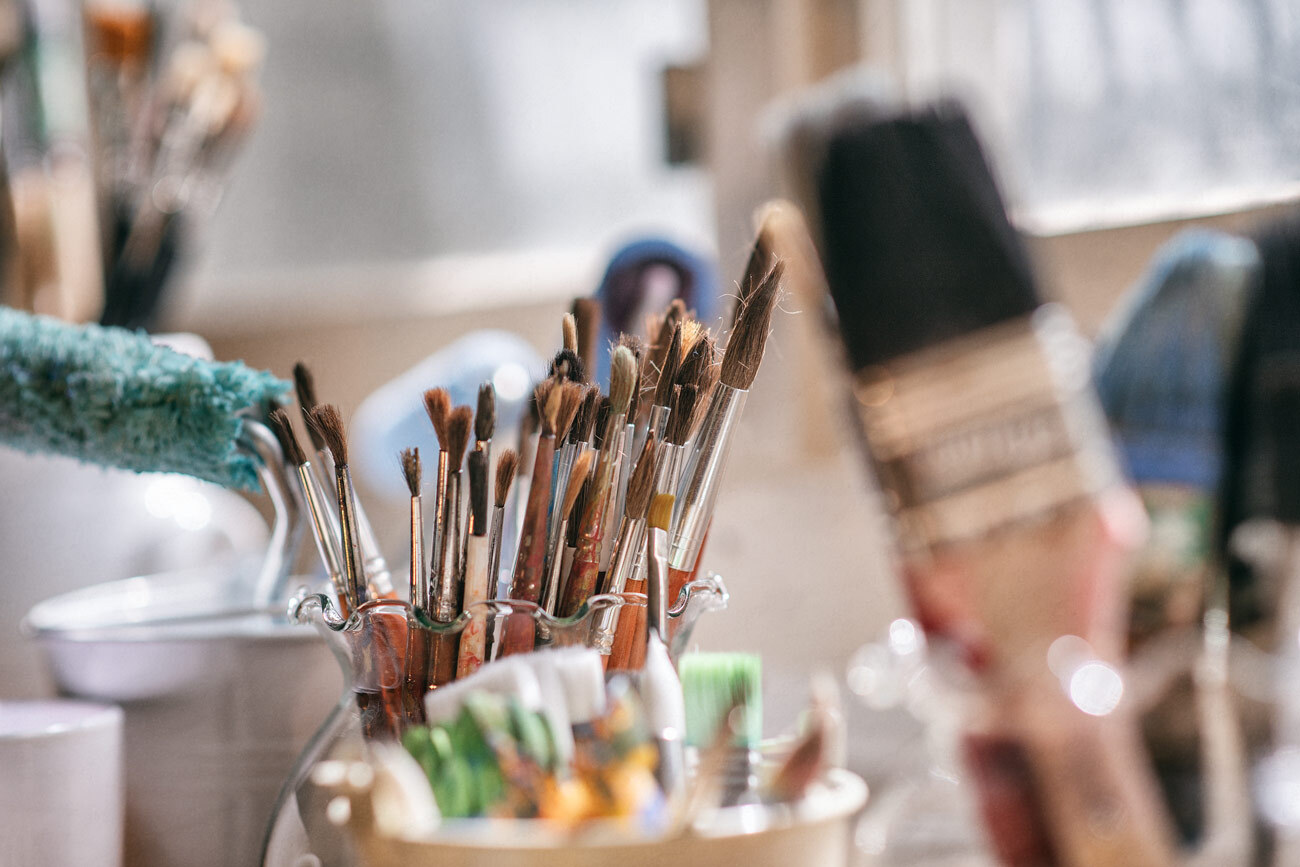 Malatelier für die Bewohner des Altersheims